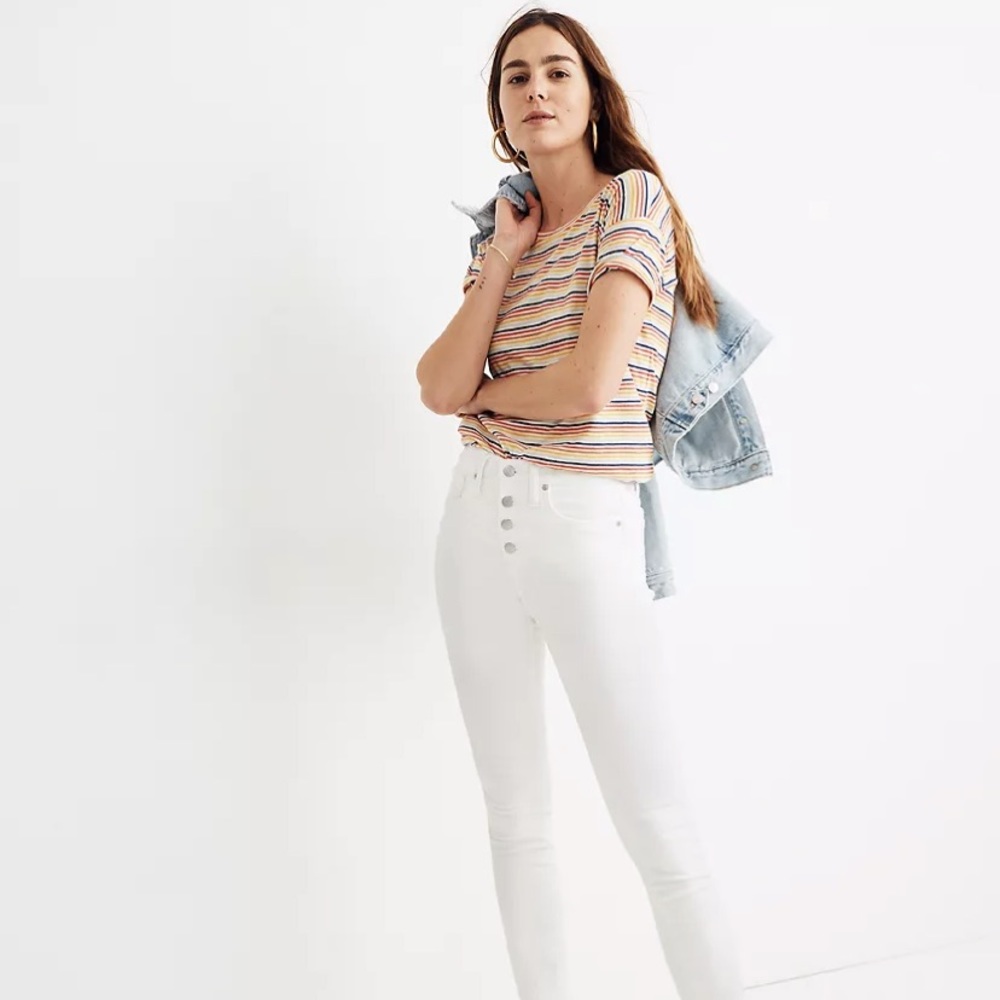 Madewell Tall 10" High-Rise Skinny Jeans White